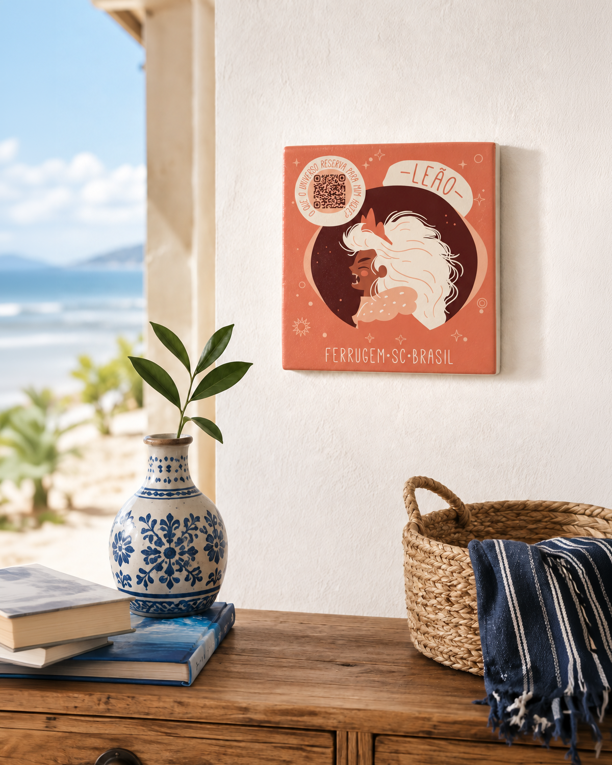 Souvenir interativo Lembramar com QR Code