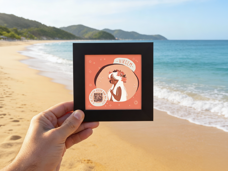 Quadro interativo personalizado com QR Code